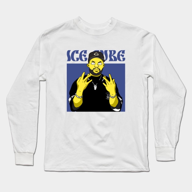 Rapper sims portrait Long Sleeve T-Shirt by BandarTogel05